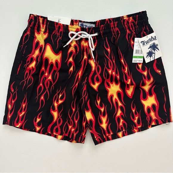 Trunks Surf & Swim Co Sano Short Flame Print Size L Men - Picture 1 of 14